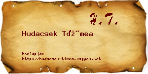 Hudacsek Tímea névjegykártya