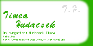 timea hudacsek business card